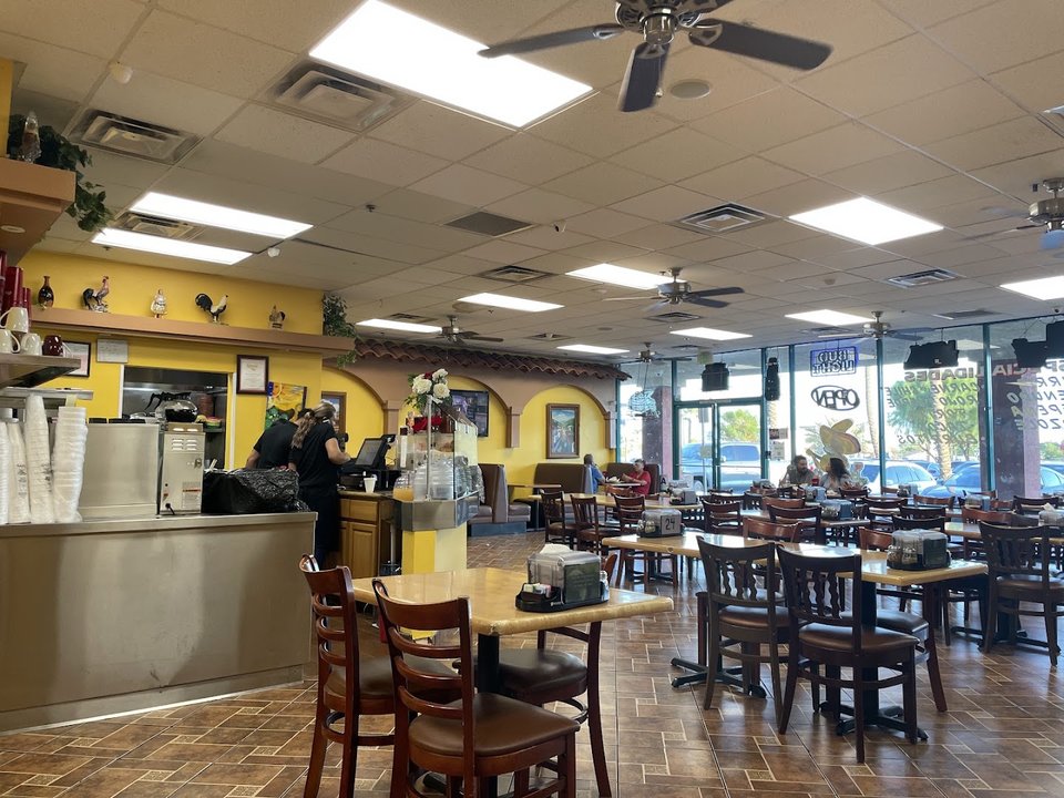 Casual seating for lunch and dinner