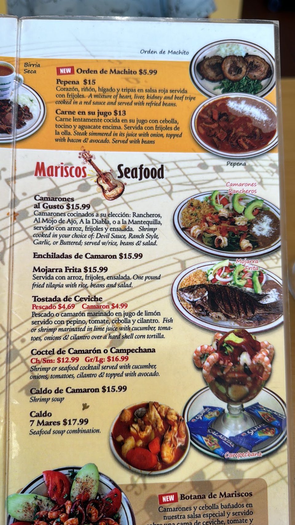 Mexican dishes, including tacos and birria